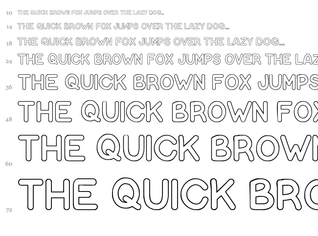 Bubble Letters font waterfall